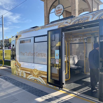 Metrolink at The Trafford Centre stop